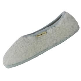 SamWo,Schafwoll-Wohlfühl Hausschuhe unisex,weiche rutschfeste Sohle,100 % Schafwolle Ballerinas 