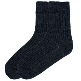 Samwo, Schafwollsocken aus 100% Merinowolle faserverstärkt, Premium light 42-43 | anthrazit