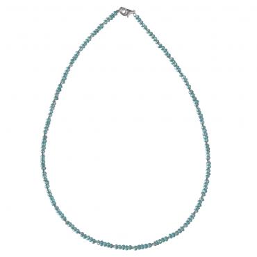 I-be, Apatit Edelstein Collier/ Kette 3 mm , 925 Sterling Silber Karabinerverschluss, im Geschenketui 4404/42 