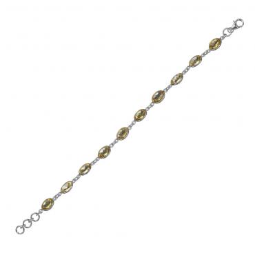 I-be, Citrin Edelstein Armband facettiert, 925 Silber, im Geschenketui, 501522/7x9 