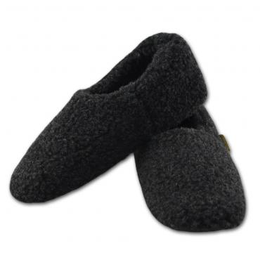 SamWo,Fußwärmer Hausschuhe Wellness aus 100% Schafwolle 43-44 | schwarz