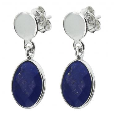 I-be, Lapis Lazuli Edelstein Ohrstecker 925 Silber, im Geschenketui, 352922 Hänger 