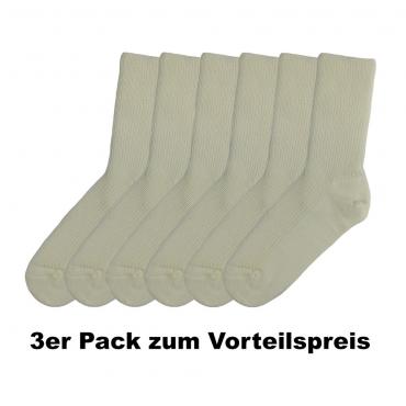 Samwo, Schafwollsocken aus 100% Merinowolle faserverstärkt, mittlere Stärke natur 42-43 m/n 3er 42-43 | natur 3er