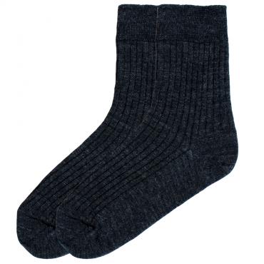 Samwo, Schafwollsocken aus 100% Merinowolle faserverstärkt, Premium light 42-43 | anthrazit