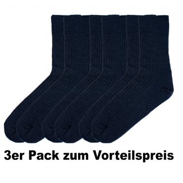 Samwo, Schafwollsocken aus 100% Merinowolle faserverstärkt, Premium light, 3xSWS 46-47 light/blau 3x46-47 | blau