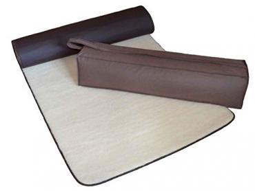 SamWo, premium Yogamatte natur 100% Merinowolle, Oberseite Schafschurwolle vom lebenden Schaf, Unterseite rutschfest inkl. Tasche, Größe: 200x80 cm natur 