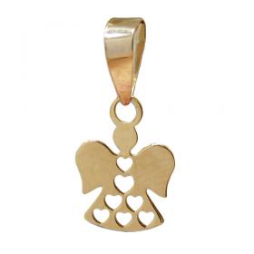 I-be, Mini Engel mit Herz Anhänger, 14 k (585) Gold, 7x10 mm, 20585150501C 