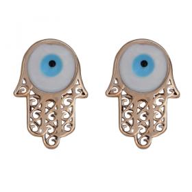 I-be, Hamsa, Fatimas Hand Ohrstecker, 14 k (585) Gold, 4x 6 mm, 35585289801P 