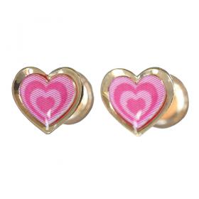I-be, Herz Ohrstecker pink, 14 k (585) Gold, 35585 Herz pink 