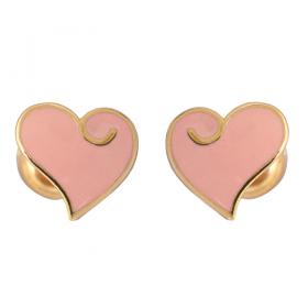 I-be, Rosa Herz Ohrstecker, 14 k (585) Gold, 35585 Herz rosa 