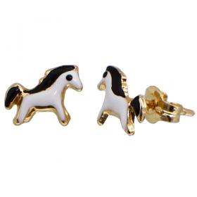 I-be, Pferd Ohrstecker, 14 k (585) Gold, 6x8 mm, 35585906501P 