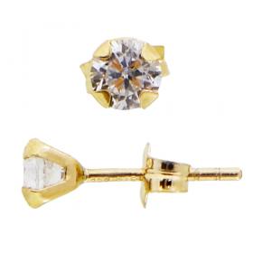 I-be, Zirkonia Ohrstecker, 14 k (585) Gold, 4 mm, 35585849801PS4 