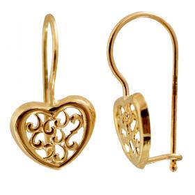 I-be, Herz Ohrringe ,14 k (585) Gold, 8x14 mm, 39585916101PH 