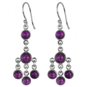 I-be, Amethyst Edelstein Ohrringe, 925 Silber, im Geschenketui, 390311x5 