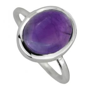 I-be, Amethyst lila Edelstein Ring 925 Sterling Silber 100312/10x12 