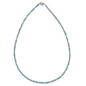 I-be, Apatit Edelstein Collier/ Kette 3 mm , 925 Sterling Silber Karabinerverschluss, im Geschenketui 4404/42 