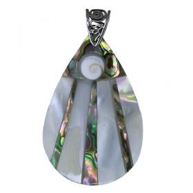 I-be, Paua Muschel, Perlmutt, Shiva Eye Ohrringe Tropfen, 2082478304g MS 