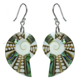 I-be, Paua Muschel, Perlmutt, Shiva Eye Ohrringe Schnecke, 3982478305 MS 