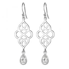 I-be, Bergkristall facettiert Edelstein Ohrringe Tropfen 925 Silber, im Geschenketui, 3907GI24 