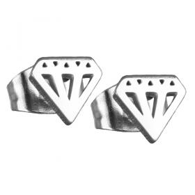 I-be, Edelstahl Ohrstecker Diamant, 35ES Diamant 