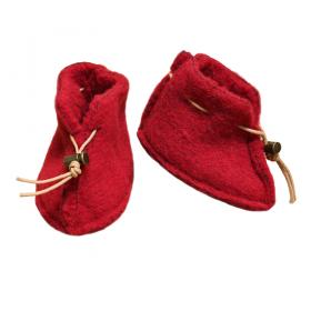 SamWo, Babyschuhe 100 % natürliche Schafwolle mit Schnellverschluss rot, BS rot 