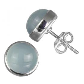I-be, Calcit Edelstein Ohrstecker hellblau, 925 Silber, im Geschenketui, 351111 hbl 