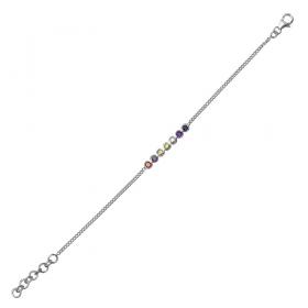 I-be, Chakra Armband 7 Edelsteine, 925 Silber, im Geschenketui, 50 Chakra 