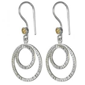 I-be, Citrin facettiert Edelstein Ohrringe 925 Silber, im Geschenketui, 391521/2K 