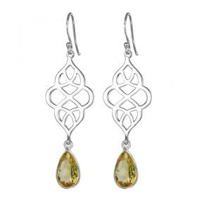 I-be, Citrin facettiert Edelstein Ohrringe 925 Silber, im Geschenketui, 3915GI24 