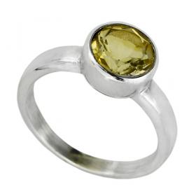 I-be, Citrin facettiert Edelstein Ring 925 Sterling Silber 101521/8 