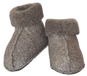 SamWo, Schafwoll-Wohlfühl-Haussocken/Fußwärmer für Kinder, Sohle mit rutschfesten Noppen, 100% Schafwolle, el FW anth 33-34 | anth