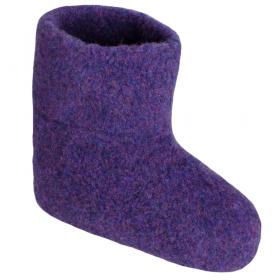 SamWo, 100% reine Schafwolle Hausschuhe Wollhausschuhe Fußwärmer Hüttenschuhe Stiefel violett, FW37-38 vio 37-38 