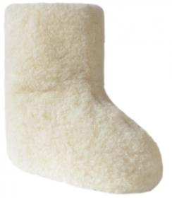 SamWo, 100% reine Schafwolle Hausschuhe Wollhausschuhe Fußwärmer Hüttenschuhe Stiefel natur, FW 37-38 w 37-38 | natur