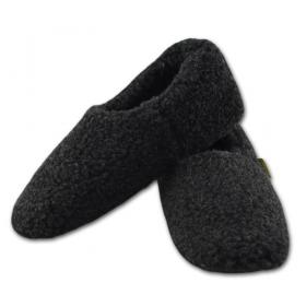 SamWo,Fußwärmer Hausschuhe Wellness aus 100% Schafwolle 43-44 | schwarz