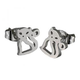 I-be, Edelstahl Ohrstecker Katze, 35ES Kat 