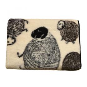 SamWo, Schafwolldecke/Kuscheldecke, Floor 100% Merinowolle, 100x140cm, KD sheep 