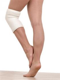 SamWo, Kniewärmer/ Gelenkwärmer sensitiv Floor 100% Merinowolle, elastisch, bei 30 Grad waschbar, außen genäht XL 