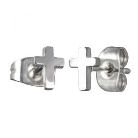 I-be, Edelstahl Ohrstecker Kreuz 35ES Kreuz 