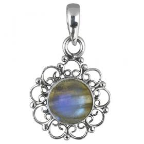 I-be, Labradorit Edelstein Anhänger 925 Silber, im Geschenketui, 202811 IS 