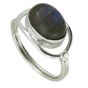I-be, Labradorit Edelstein Ring 925 Sterling Silber 102812/8x10-S 