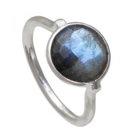 I-be, Labradorit Edelstein Ring 925 Sterling Silber 102821/11 