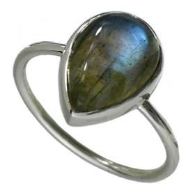 I-be, Labradorit Edelstein Ring 925 Sterling Silber 102814/10x12 