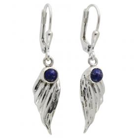 I-be, Engel-Flügel Ohrringe Edelstein Lapis Lazuli, 925 Silber, Länge 3,8 cm im Geschenketui, 391129 Flügel 