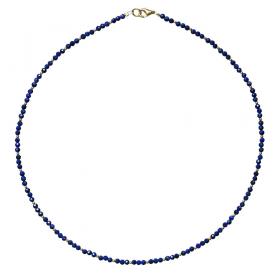 I-be, Lapis Lazuli Edelstein Kette Collier 925 Sterling Silber vergoldet, 44292203 sg 
