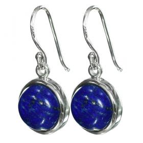 I-be, Lapis Lazuli Edelstein Ohrringe rund 925 Silber, im Geschenketui, 392911 S 