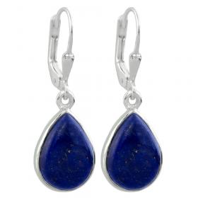 I-be, Lapis Lazuli Edelstein Ohrringe Tropfen 925 Silber, Länge 3 cm im Geschenketui, 392914 k KB 