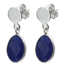 I-be, Lapis Lazuli Edelstein Ohrstecker 925 Silber, im Geschenketui, 352922 Hänger 