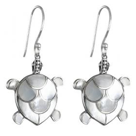 I-be, Perlmutt Ohrringe Schildkröte, 925 Silber, 3947 Schildkröte 
