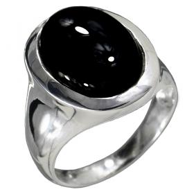 I-be, Onyx schwarz Edelstein Ring 925 Sterling Silber 104412/12x16 