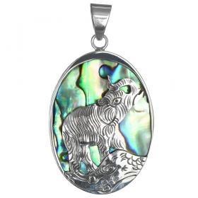 I-be, Paua Muschel Abalone Anhänger Elefant, 925 Silber, 208202 Elefant 